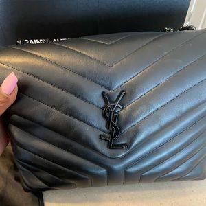 LOULOU SMALL CHAIN BAG IN MATELASSÉ "Y" LEATHER